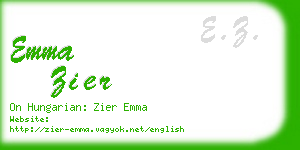 emma zier business card